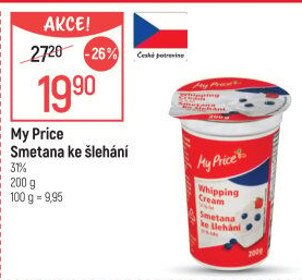 Smetana ke šlehání 31% My Price