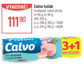 Tuňák ve vlastní šťávě Calvo