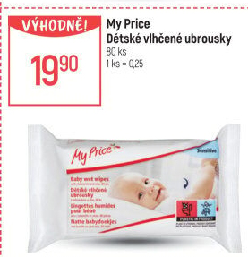 Vlhčené ubrousky dětské My Price