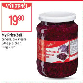 Zelí červené sterilované My Price