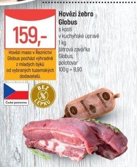 Hovězí žebra s kostí Globus