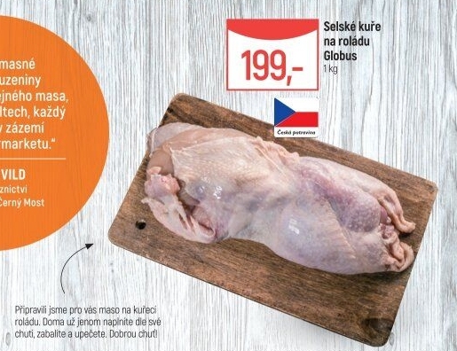Selské kuře na roládu Globus