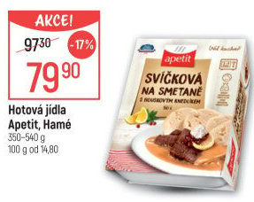 Svíčková na smetaně s brusinkami Apetit