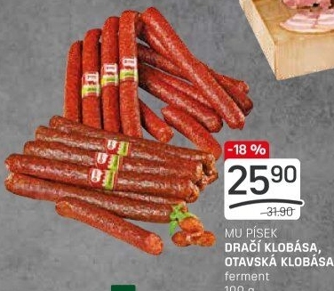 Dračí klobása Maso uzeniny Písek