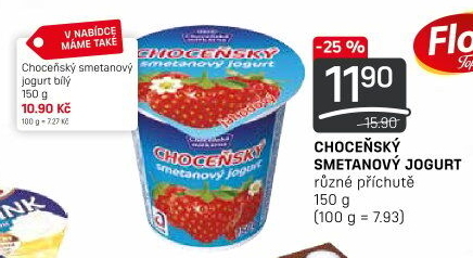 Jogurt smetanový ochucený Choceňský