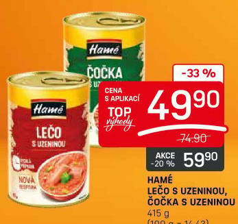 Lečo s uzeninou Hamé - konzerva
