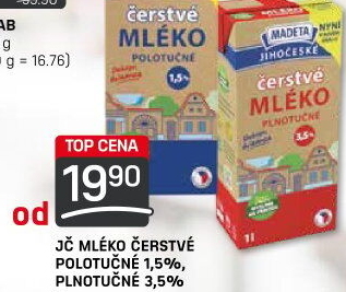Mléko čerstvé Jihočeské Madeta