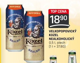 Nealkoholické pivo Velkopopovický Kozel