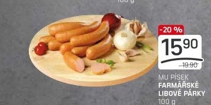 Párky farmářské libové Maso uzeniny Písek