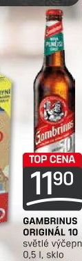 Pivo světlé výčepní Originál 10° Gambrinus