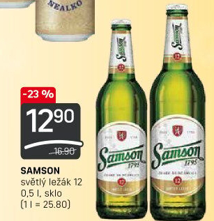 Pivo světlý ležák 12° Samson