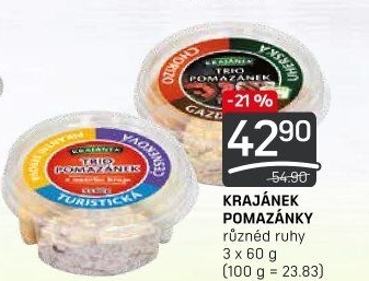 Pomazánky Trio Krajánek