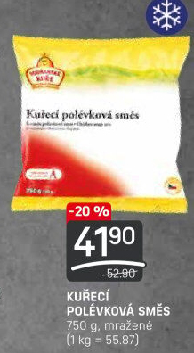 Směs kuřecí polévková mražená Vodňanské kuře