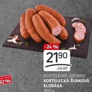 Šunková klobása Kostelecké uzeniny