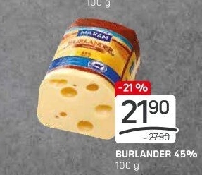 Sýr Burlander 45% Milram