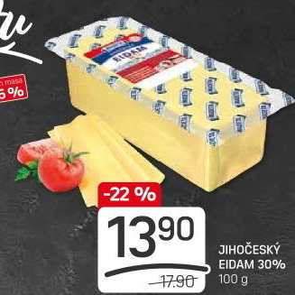 Sýr Eidam Jihočeský 30% Madeta