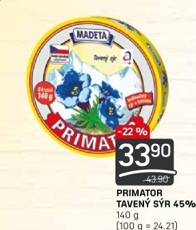 Sýr tavený Primátor Madeta
