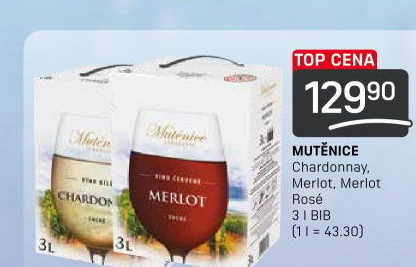 Víno Chardonnay Vinařství Mutěnice - bag in box