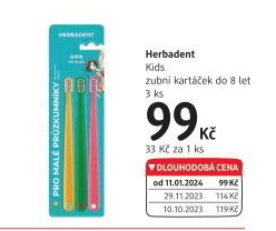 Kartáček na zuby dětský Kids Herbadent