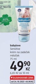 Krém na opruzeniny dětský Babylove Sensitive