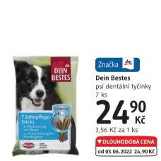 Pamlsky pro psy dentální tyčinky Dein Bestes
