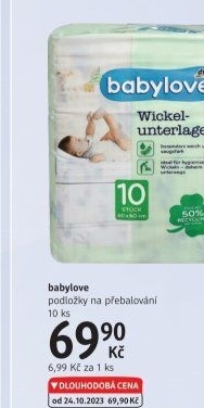 Přebalovací podložky Babylove