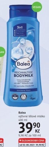 Tělové mléko Balea