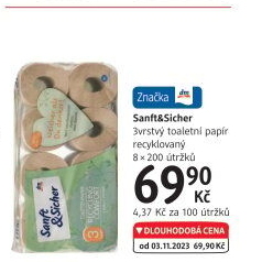 Toaletní papír 3vrstvý Sanft&amp
