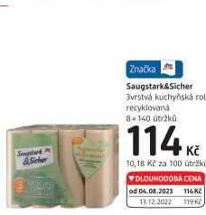 Utěrky kuchyňské 3vrstvé Saugstark&amp