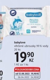 Vlhčené ubrousky dětské Babylove