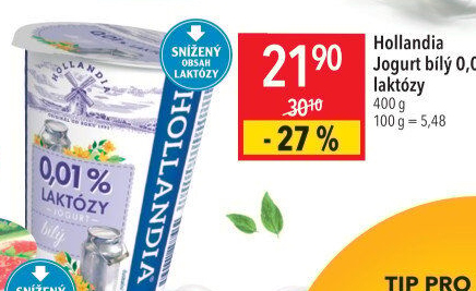 Bílý jogurt bez laktózy Hollandia