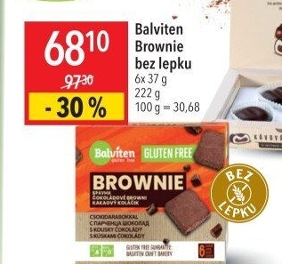 Brownie bez lepku Brown! Balviten