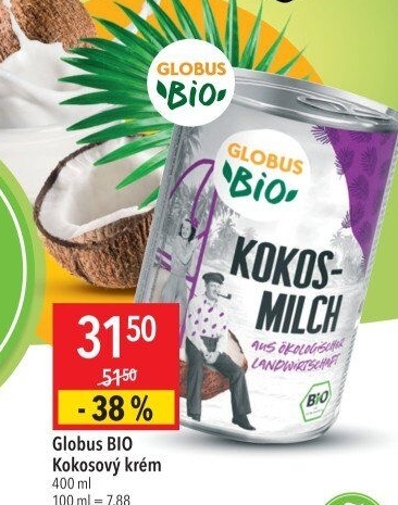 Kokosový krém bio Globus