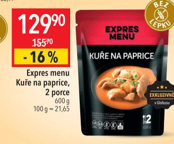 Kuře na paprice bez lepku Expres Menu