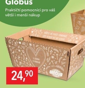 Nákupní papírová eko bedýnka Globus