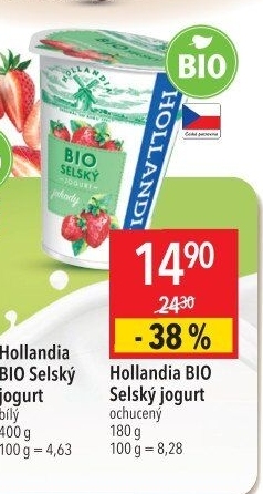 Ochucený jogurt selský bio Hollandia