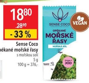 Opékané mořské řasy bio Sense Coco