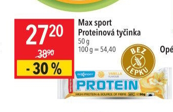 Proteinové tyčinky Maxsport