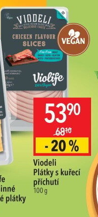 Rostlinné plátky s kuřecí příchutí Viodeli Violife