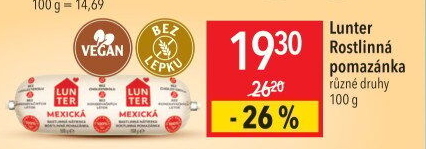 Rostlinné pomazánky Lunter