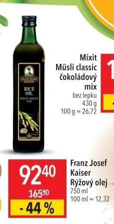 Rýžový olej Exclusive Franz Josef Kaiser