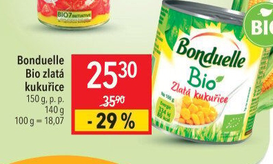 Sterilovaná kukuřice Gold bio Bonduelle