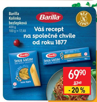 Těstoviny bez lepku Barilla