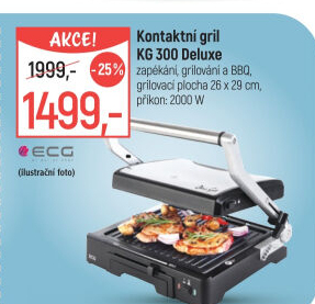 Kontaktní elektrický gril ECG KG300 Deluxe