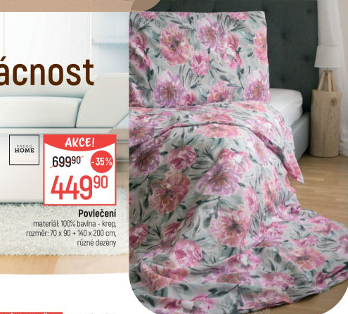 Krepové bavlněné povlečení Prego Home