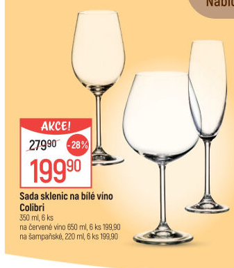 Sklenice na bílé víno Bohemia Crystal