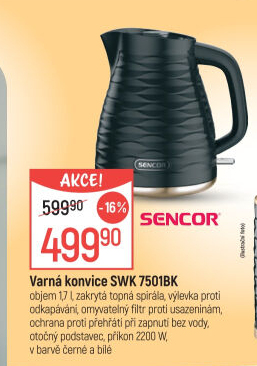 Varná konvice Sencor SWK 7501BK
