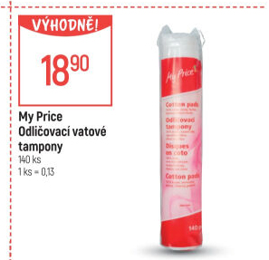 Odličovací tampony My Price