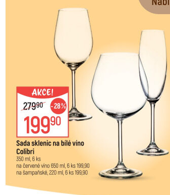 Sklenice na bílé víno Bohemia Crystal