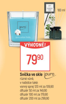 Svíčky ve skle Ipuro